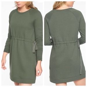 Athleta Studio Cinch Waist Sweatshirt Dress XXS